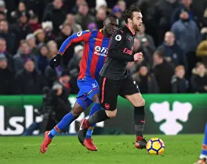 Crystal Palace V Arsenal 2017-18 Prints: Calum Chambers Outmaneuvers Christian Benteke: Crystal Palace vs Arsenal
