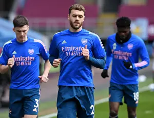 Burnley V Arsenal 2020-21 Prints: Calum Chambers Prepares for Burnley Clash in Empty Turf Moor (Burnley vs Arsenal 2021)