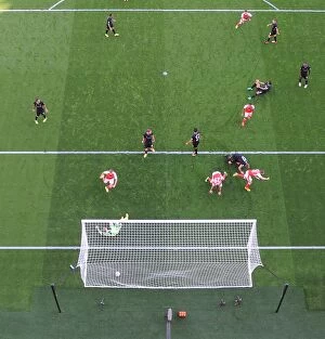 Images Dated 13th August 2016: Calum Chambers Scores the Thrilling Third Goal: Arsenal vs Liverpool, Premier League 2016-17