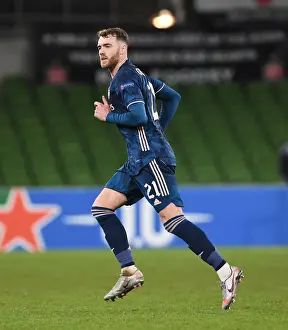 Dundalk V Arsenal 2020-21 Prints: Calum Chambers Standout Performance: Arsenal's Defender in Action against Dundalk in Europa League