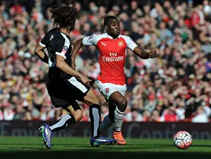 Arsenal V Watford FA Cup 2015-16 Prints: Campbell Outmaneuvers Ake: Arsenal's FA Cup Victory Over Watford
