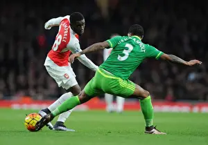 Arsenal Sunderland 2015-16 Prints: Campbell vs Van Aanholt: A Battle at the Emirates - Arsenal vs Sunderland Premier League Clash