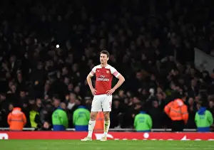 Arsenal V Tottenham Hotspur Carabao Cup 2018-19 Prints: Carabao Cup Showdown: Koscielny's Battle - Arsenal vs. Tottenham