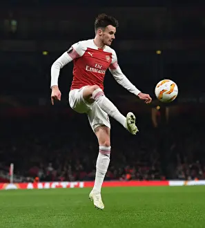 Carl Jenkinson in Action for Arsenal against Qarabag in UEFA Europa League Group E