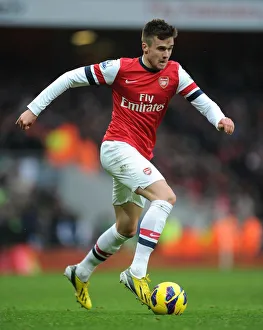 Arsenal V Aston Villa - 2012-13 Prints: Carl Jenkinson in Action: Arsenal vs. Aston Villa, Premier League 2012-13
