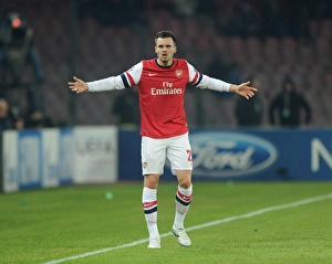 Napoli V Arsenal 2013-14 Prints: Carl Jenkinson in Action for Arsenal vs. SSC Napoli, UEFA Champions League (December 2013)