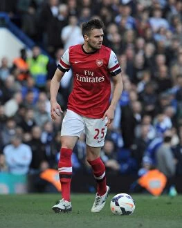 Images Dated 22nd March 2014: Carl Jenkinson in Action: Arsenal vs. Chelsea, Premier League 2013-14