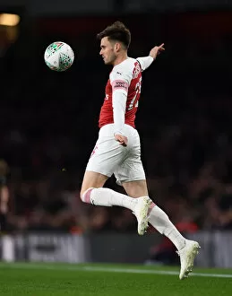 Images Dated 31st October 2018: Carl Jenkinson in Action: Arsenal vs Blackpool, Carabao Cup 2018-19