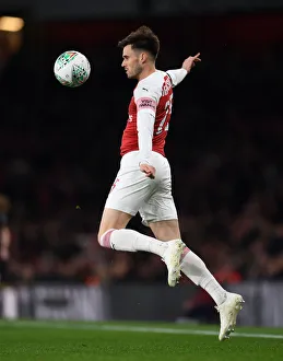Arsenal V Blackpool Carabao Cup 2018-19 Prints: Carl Jenkinson in Action: Arsenal vs Blackpool, Carabao Cup 2018-19