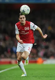 Arsenal V Marseille 2011-12 Prints: Carl Jenkinson in Action: Arsenal vs Olympique de Marseille, UEFA Champions League 2011-12