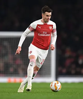 Arsenal V Qarabag 2018-19 Prints: Carl Jenkinson in Action: Arsenal vs Qarabag, UEFA Europa League 2018-19
