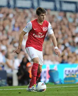 Tottenham Hotspur V Arsenal 2011-12 Prints: Carl Jenkinson in Action: Tottenham Hotspur Edge Past Arsenal 2-1 in Premier League Clash