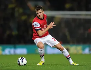 Norwich City V Arsenal 2012-13 Prints: Carl Jenkinson: Arsenal's Defender in Action Against Norwich City