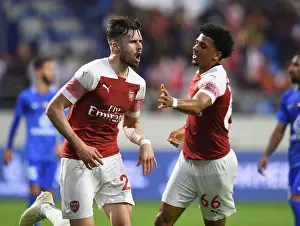 Al-Nasr Dubai SC V Arsenal 2018-19 Prints: Carl Jenkinson Scores for Arsenal in Al-Nasr Dubai Friendly