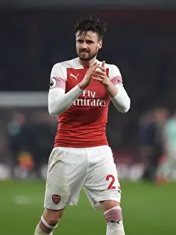 Arsenal V Bournemouth 2018-19 Prints: Carl Jenkinson's Euphoric Moment with Arsenal Fans: Triumph over Bournemouth