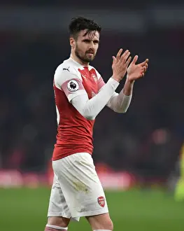 Arsenal V Bournemouth 2018-19 Prints: Carl Jenkinson's Triumphant Moment with Arsenal Fans: Celebrating the Bournemouth Victory