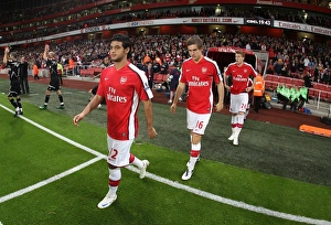 Arsenal V Sheffield United Carling Cup Prints: Carlos Vela and Aaron Ramsey (Arsenal)