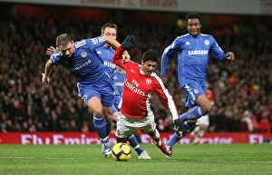 Arsenal v Chelsea 2009-10 Gallery: Carlos Vela (Arsenal) Branislav Ivanovic (Chelsea). Arsenal 0: 3 Chelsea