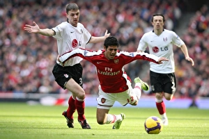 Arsenal v Fulham 2008-9 Gallery: Carlos Vela (Arsenal) Chris Baird (Fulham)
