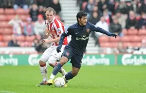Stoke City v Arsenal - FA Cup 2009-10 Gallery: Carlos Vela (Arsenal) Glenn Whelan (Stoke). Stoke City 3: 1 Arsenal, FA Cup 4th round