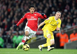 Arsenal V Cardiff City FA Cup Prints: Carlos Vela (Arsenal) Kevin McNaughton (Cardiff)