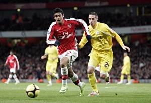 Arsenal V Cardiff City FA Cup Prints: Carlos Vela (Arsenal) Mark Kennedy (Cardiff)