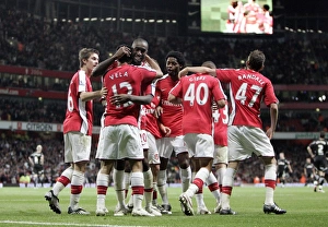 Arsenal V Sheffield United Carling Cup Prints: Carlos Vela celebrates scoring his 2nd goal Arsenal s