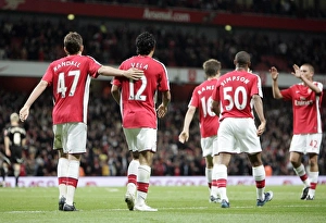 Carlos Vela celebrates scoring his 3rd goal Arsenal s