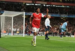 Carlos Vela celebrates scoring the 5th Arsenal goal. Arsenal 6: 0 SC Braga