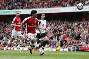 Arsenal v Fulham 2009-10 Collection: Carlos Vela scores Arsenals 4th goal. Arsenal 4: 0 Fulham. Barclays Premier League