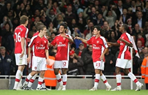 Carlos Vela shoots celebrates scoring the 3rd Arsenal Carlos Vela shoots celebrates scoring the 3rd Arsenal