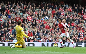 Arsenal V Fulham 2009-10 Prints: Carlos Vela's Epic Chip: Arsenal's 4th Goal vs. Fulham (4:0)