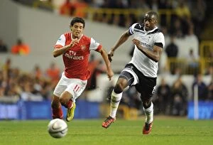 Images Dated 21st September 2010: Carlos Vela's Hat-Trick: Arsenal Crushes Tottenham 4-1 in Carling Cup