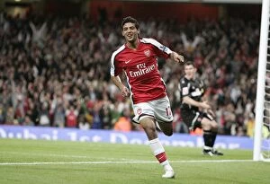 Images Dated 23rd September 2008: Carlos Vela's Triumph: Arsenal's Third Goal in Historic 6-0 Victory over Sheffield United