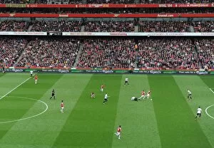 Carlsberg ad Boards. Arsenal 1: 1 Manchester United. Barclays Premier League. Emirates Stadium