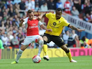 Arsenal V Aston Villa 2015-16 Prints: Cazorla vs Ayew: A Battle of Midfield Maestros at the Emirates, May 2016