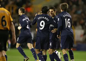 Celebrating Glory: Arsenal's Unforgettable 4-1 Victory Over Wolves (2009) - Fabregas, Ramsey, and Eduardo's Euphoric Moment