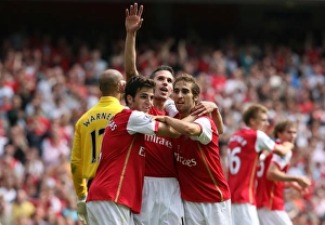 Arsenal V Fulham 2007-8 Prints: Celebrating the Goal: Van Persie