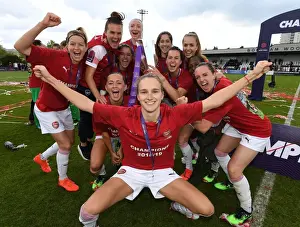 Celebrating Victory: Arsenal Women's Team Gathers After Defeating Manchester City