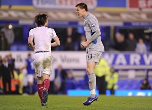 Everton V Arsenal 2011-12 Prints: Celebrating Victory: Rosicky and Szczesny, Everton vs. Arsenal, Premier League 2011-12