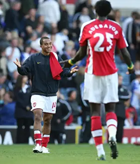 Blackburn Rovers V Arsenal 2008-9 Prints: Celebrating Victory: Theo Walcott and Emmanuel Adebayor, Arsenal's Unstoppable Duo