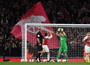 Images Dated 2nd December 2018: Celebration Time: Leno and Bellerin's Thrilling Victory Moment at Arsenal's Win Against Tottenham