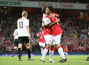Arsenal v Sparta Prague 2007-08 Collection: Ces Fabregas and Eduardo: Unstoppable Duo - Arsenal's 3-0 Thrashing of Sparta Prague in the UEFA