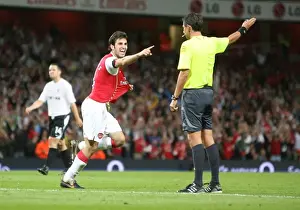 Arsenal V Sparta Prague 2007-08 Prints: Ces Fabregas: The Moment He Secured Arsenal's 3-0 Victory Over Sparta Prague in the Champions League