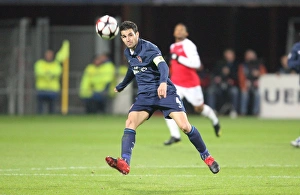 Cesc Fabregas in Action for Arsenal against AZ Alkmaar, UEFA Champions League, 2009