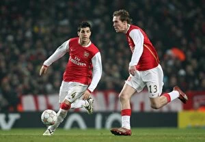 Images Dated 21st February 2008: Cesc Fabregas and Alex Hleb (Arsenal)