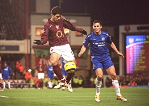Arsenal v Chelsea 2005-6 Collection: Cesc Fabregas (Arensal) Frank Lampard (Chelsea). Arsenal 0: 2 Chelsea