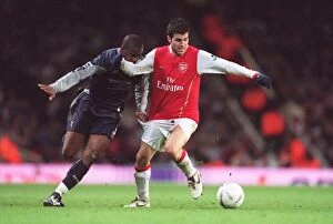 Arsenal v Bolton Wanderers - FA Cup 2006-07 Collection: Cesc Fabregas (Arsenal) Abdoulaye Meite (Bolton)