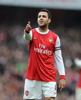 Arsenal V Tottenham Hotspur 2010-11 Prints: Cesc Fabregas (Arsenal). Arsenal 2: 3 Tottenham Hotspur. Barclays Premier League