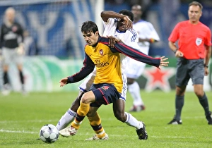 Dynamo Kiev v Arsenal 2008-09 Gallery: Cesc Fabregas (Arsenal) Ayila Yussuf (Dynamo Kiev)